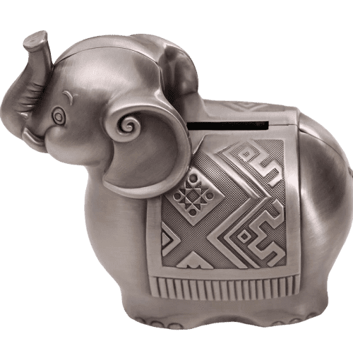 Salvadanaio Elefante In Argento