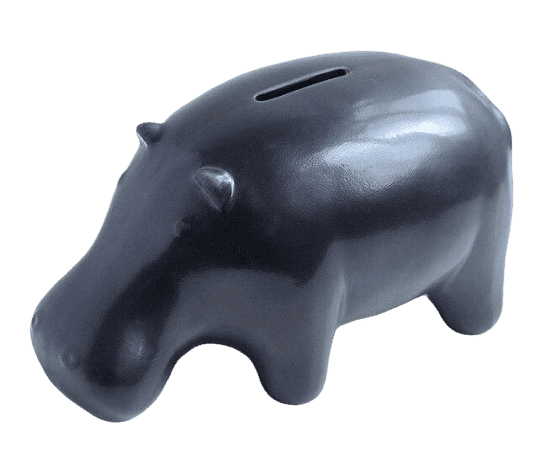 Salvadanaio Design Ippopotamo