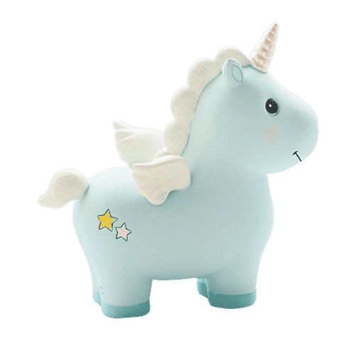Salvadanaio Unicorno In Azione