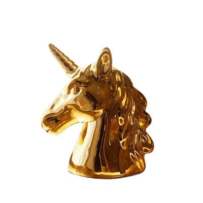 Salvadanaio Unicorno Dorato