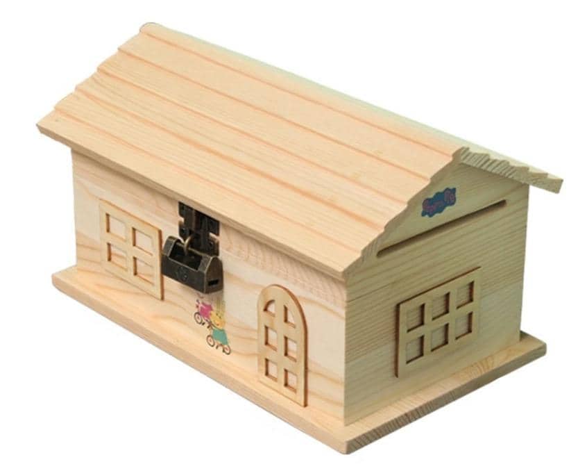 Salvadanaio In Legno Della Casa