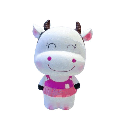 Salvadanaio Mucca Rosa